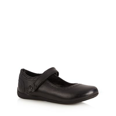 Debenhams Girl's black leather mary jane school shoes